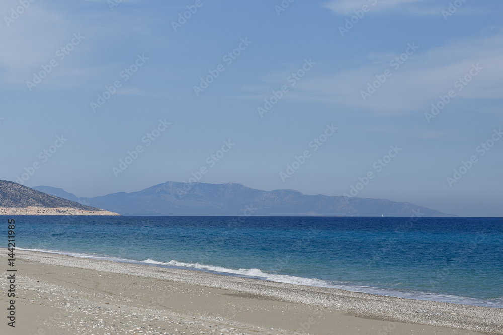 Mediterranean sea coast and mountains