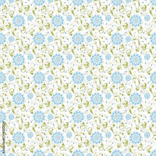 Vector flower seamless pattern background. Elegant texture for backgrounds. Classical luxury old fashioned floral ornament, seamless texture for wallpapers, textile, wrapping.