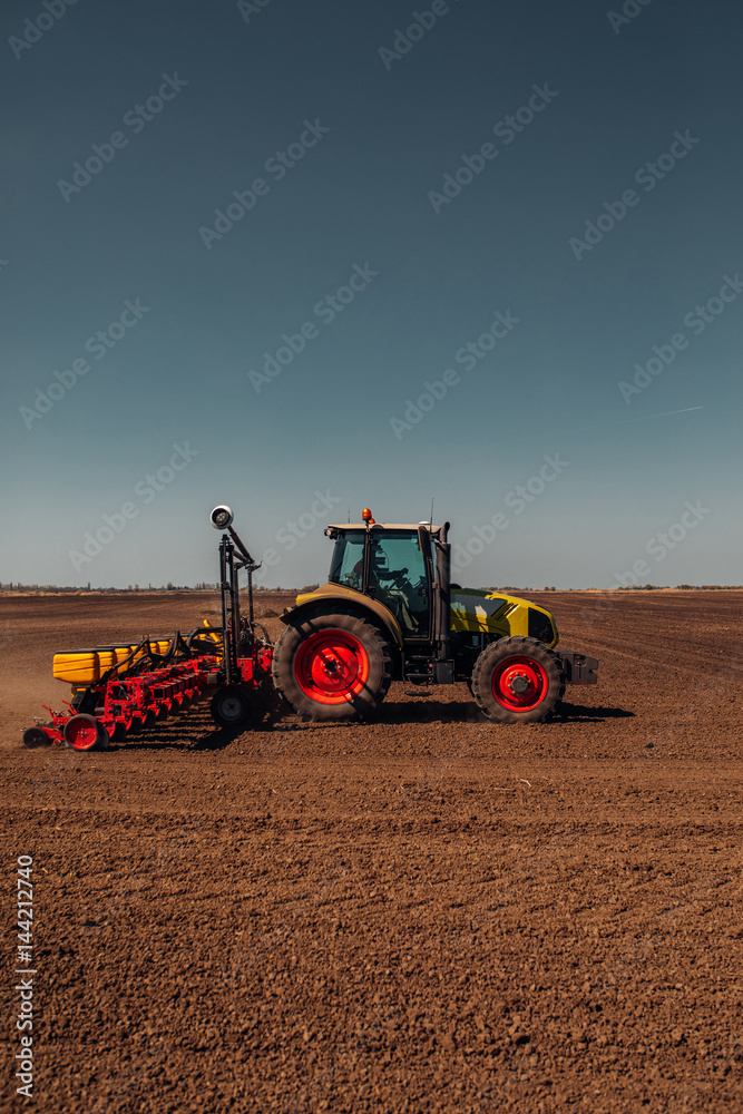 Fototapeta premium Preparing farm land for next year