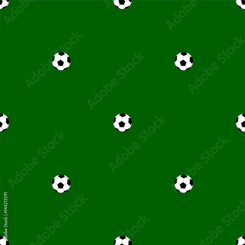 Seamless pattern with soccer balls vector backgrounds