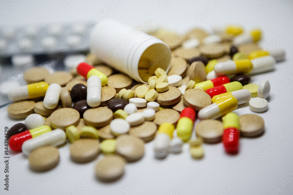 A lot of colorful medication and pills A lot of colorful medication and pills