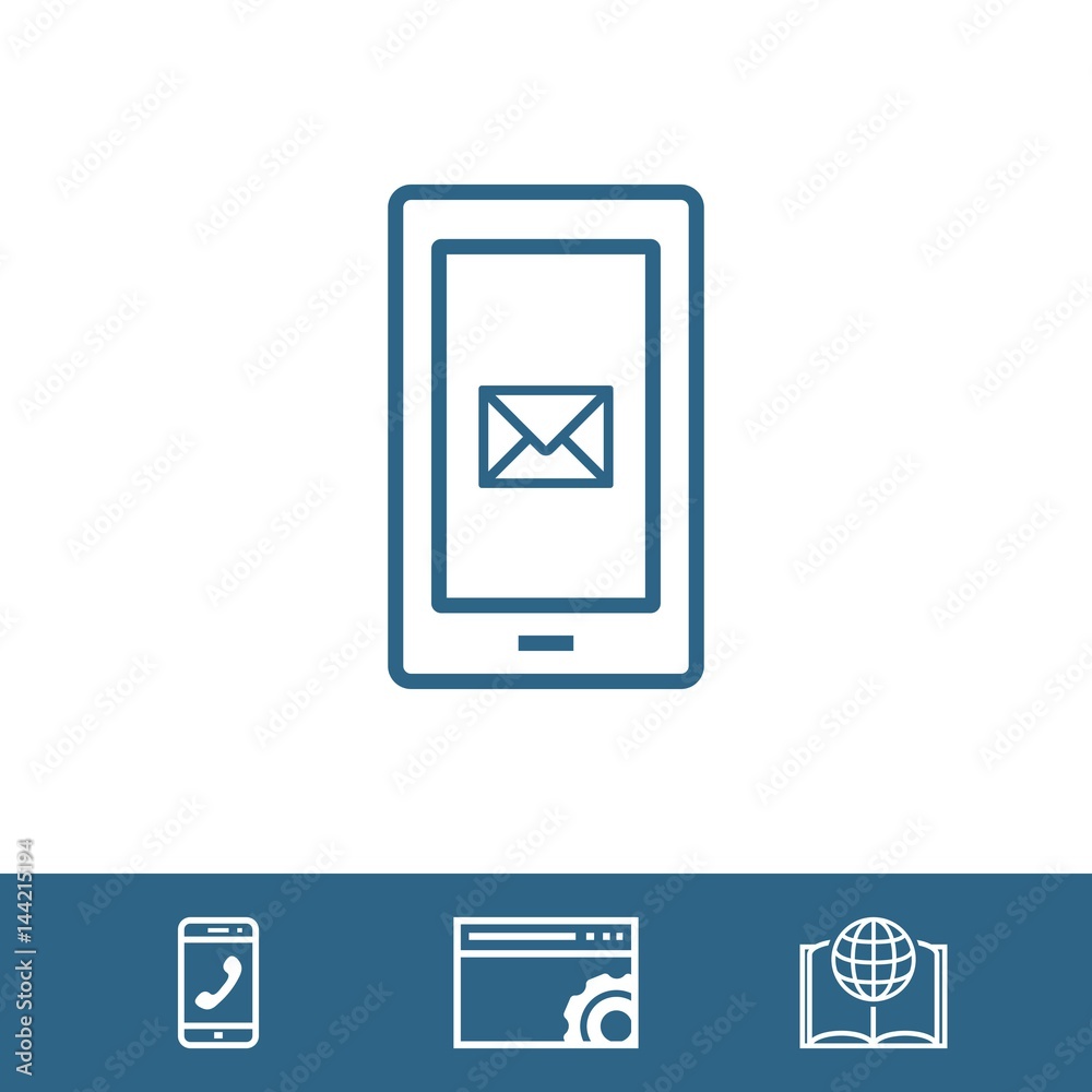 phone sms icon stock vector illustration flat design phone sms icon stock vector illustration flat design