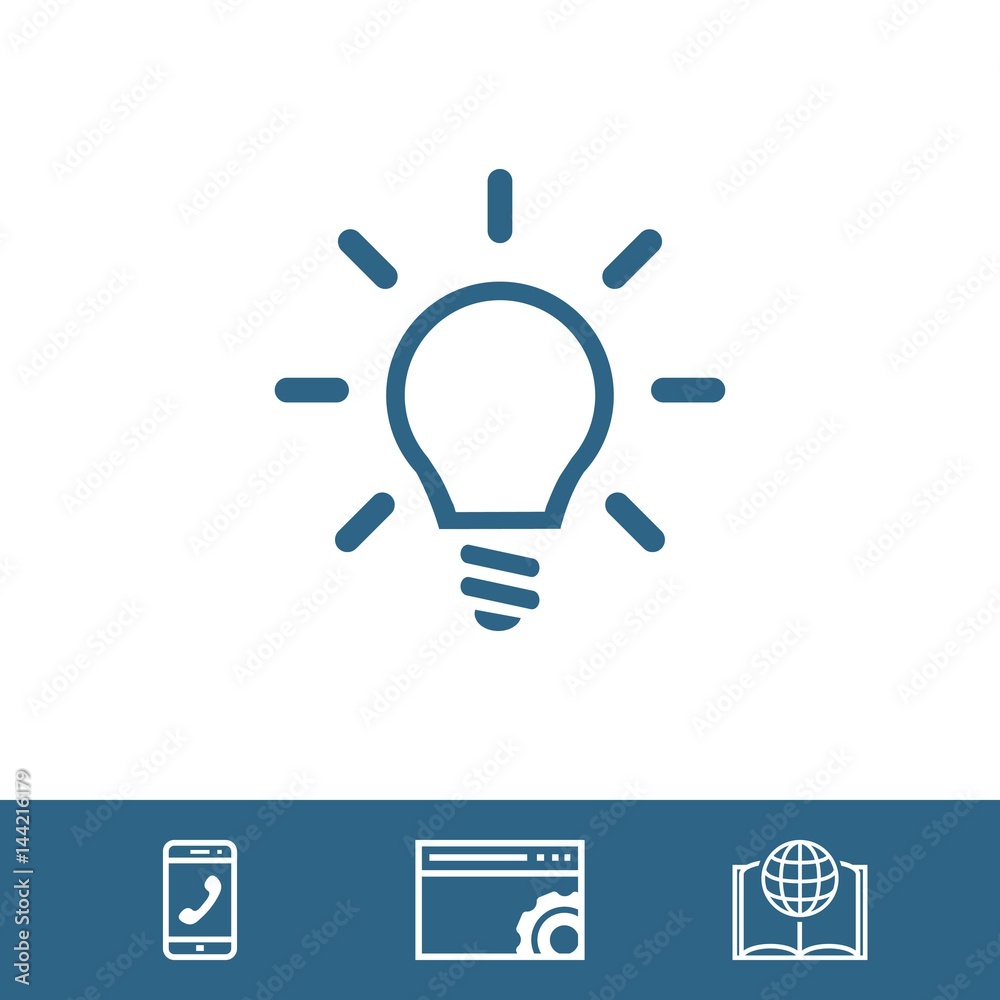 bulb icon stock vector illustration flat design bulb icon stock vector illustration flat design