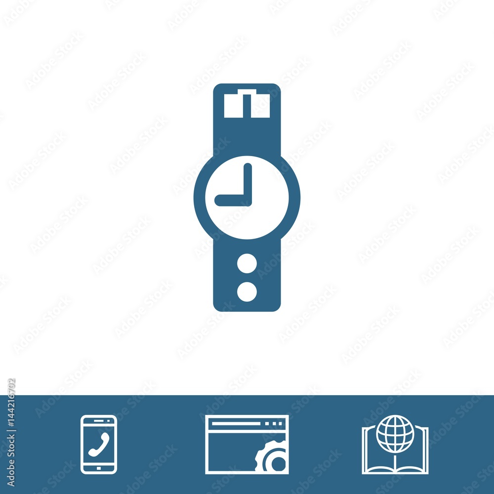 wristwatch icon stock vector illustration flat design wristwatch icon stock vector illustration flat design