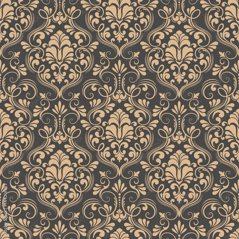Vector damask seamless pattern background. Classical luxury old fashioned damask ornament, royal victorian seamless texture for wallpapers, textile, wrapping. Exquisite floral baroque template. Vector damask seamless pattern background. Classical luxury old fashioned damask ornament, royal victorian seamless texture for wallpapers, textile, wrapping. Exquisite floral baroque template.