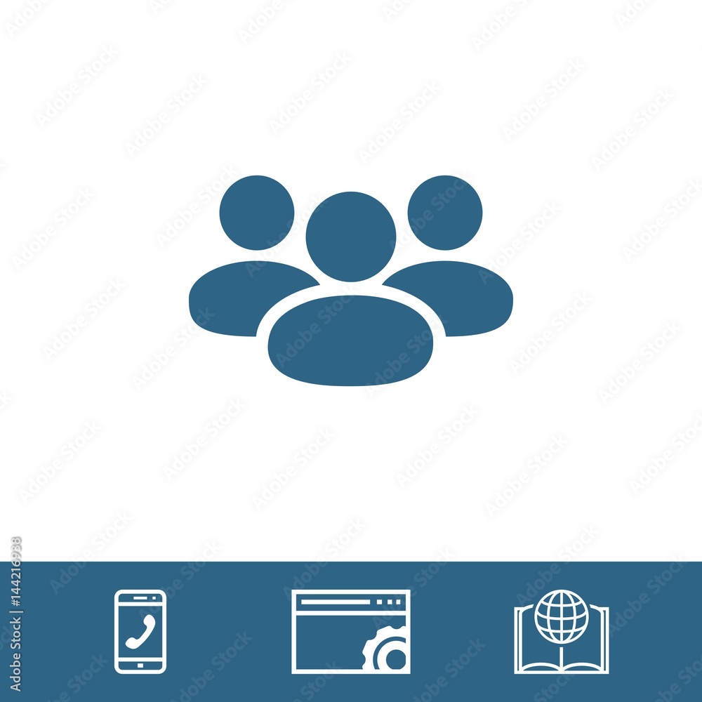 People icon stock vector illustration flat design People icon stock vector illustration flat design