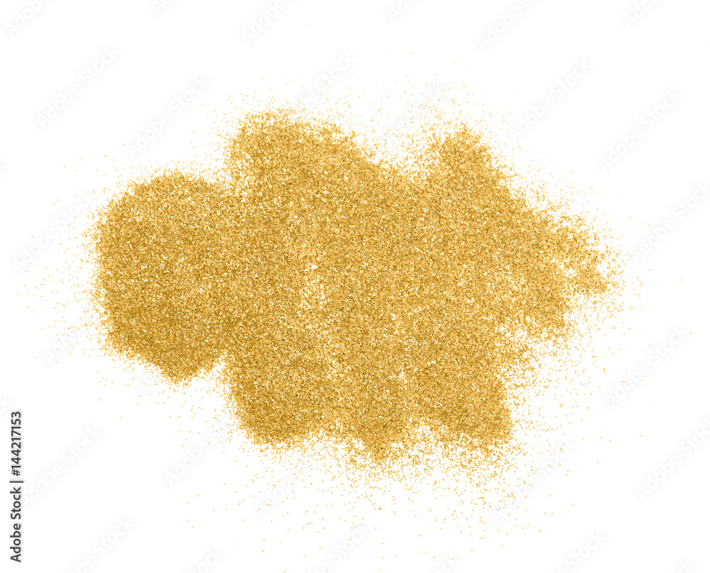 Luxury gold glitter sparkles isolated on the white background