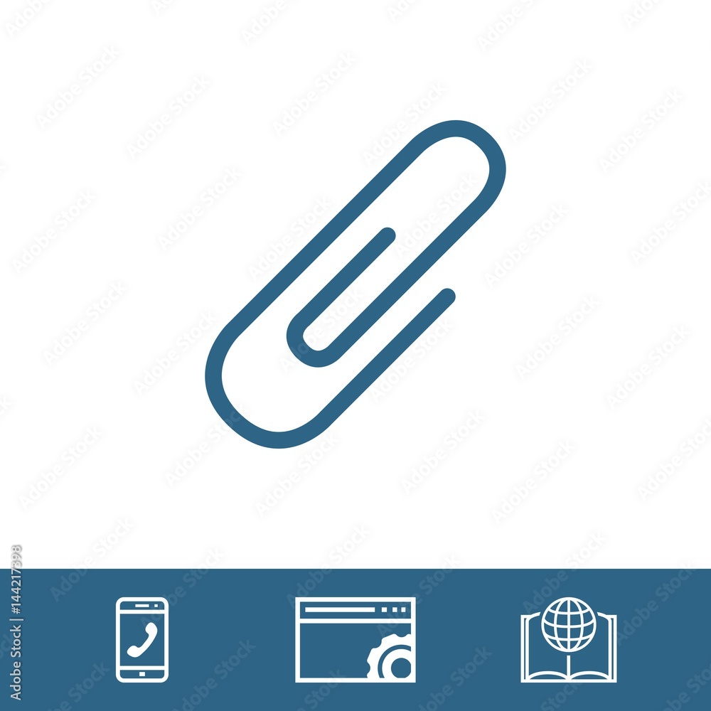 paper clip icon stock vector illustration flat design paper clip icon stock vector illustration flat design
