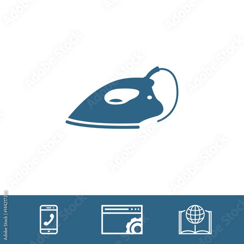 electric iron icon stock vector illustration flat design