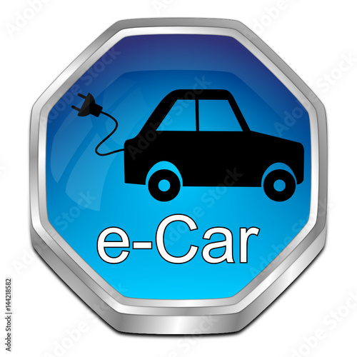 e-Car Button - 3D illustration