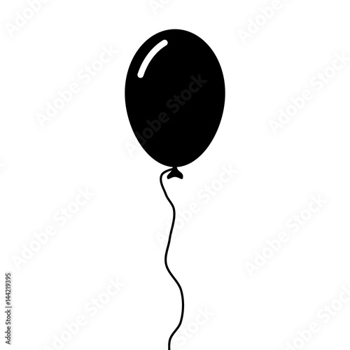 Black balloons icon vector