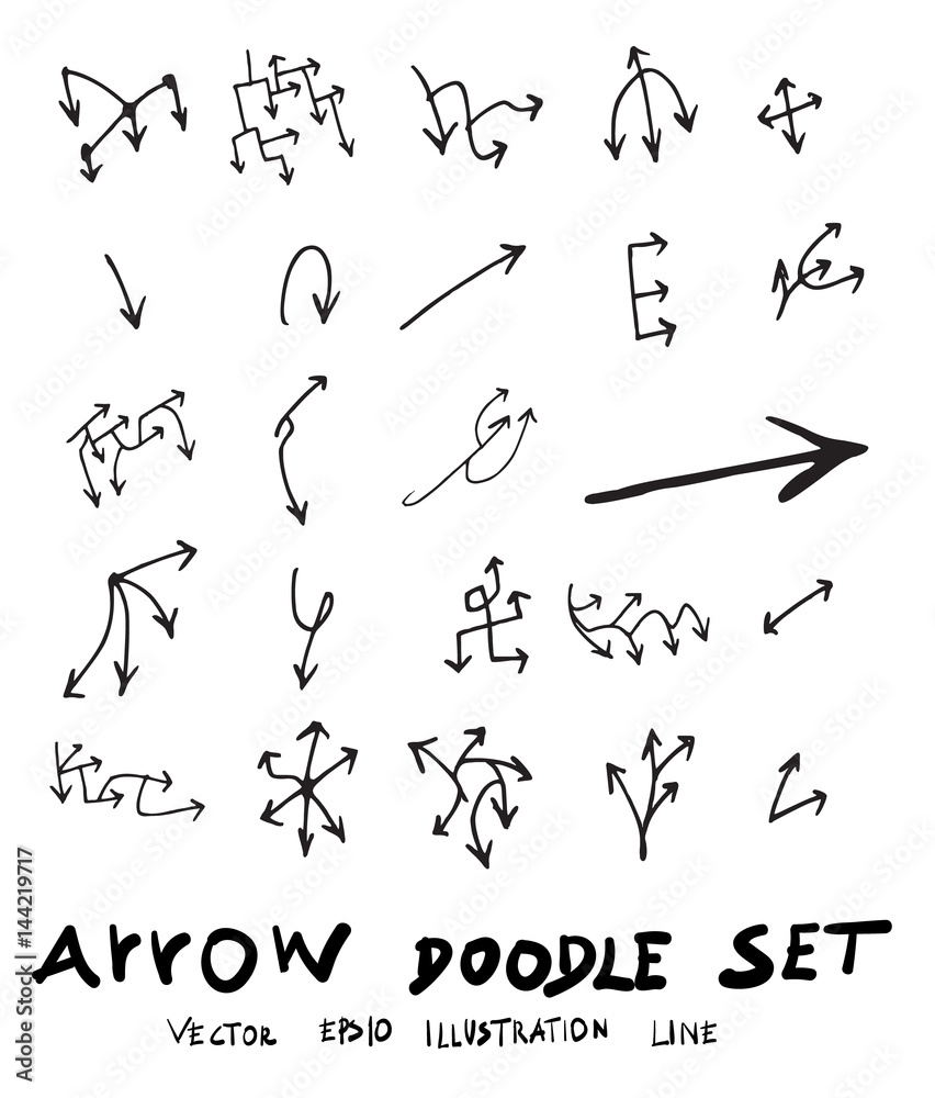 Vector hand drawn arrows set eps10 Vector hand drawn arrows set eps10
