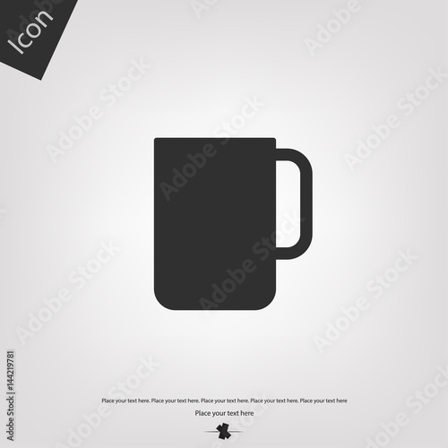 Tea and coffe cup vector icon