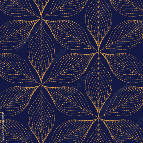 vector pattern, repeating grunge line of abstract flower or leaves. pattern is on swatches panel