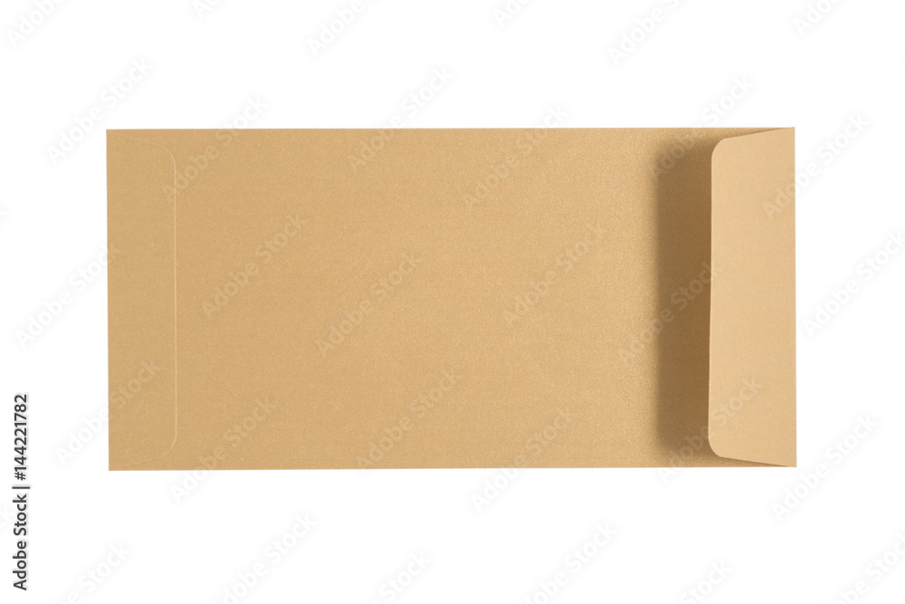 Pearl brown envelope isolated on a white background. Clipping paths included. Pearl brown envelope isolated on a white background. Clipping paths included.