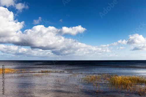 Clouds and Baltic sea.