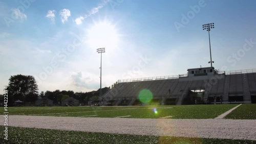 Empty high school football stadium