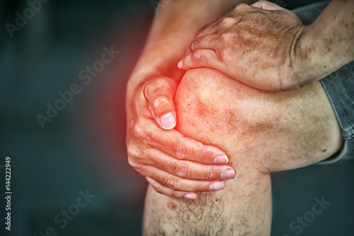 Man Suffering from knee pain, leg pain
