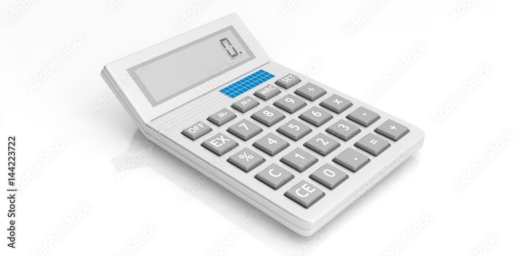 Calculator on white background. 3d illustration Calculator on white background. 3d illustration