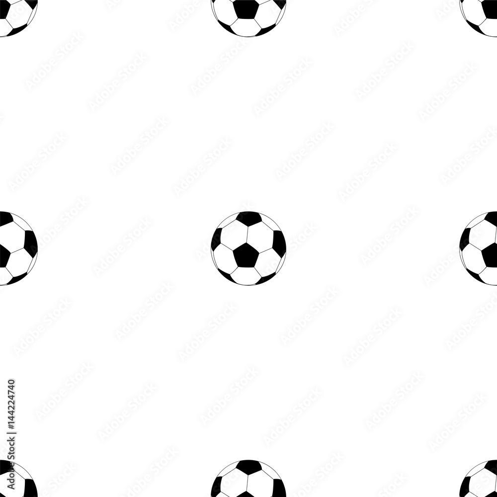 Seamless pattern with soccer balls on white background Seamless pattern with soccer balls on white background