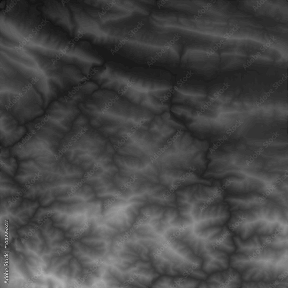 Fototapeta premium Vector abstract earth relief map. Generated conceptual elevation map. Isolines of landscape surface elevation. Geographic map conceptual design. Elegant background for presentations.