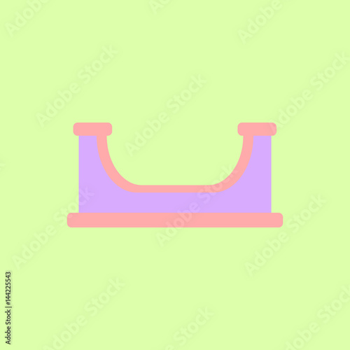 Vector illustration in flat style playground equipment sandbox