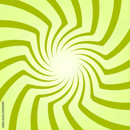 Spiral starburst, sunburst background set. Lines, stripes with twirl, rotating distortion effect. 