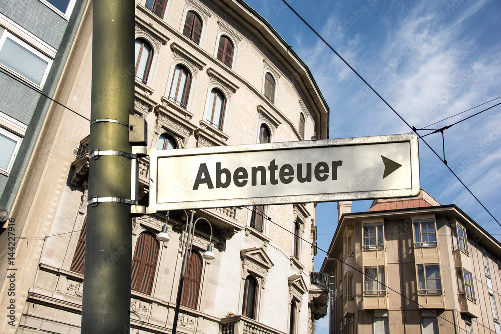 Fototapeta premium Schild 242 - Abenteuer
