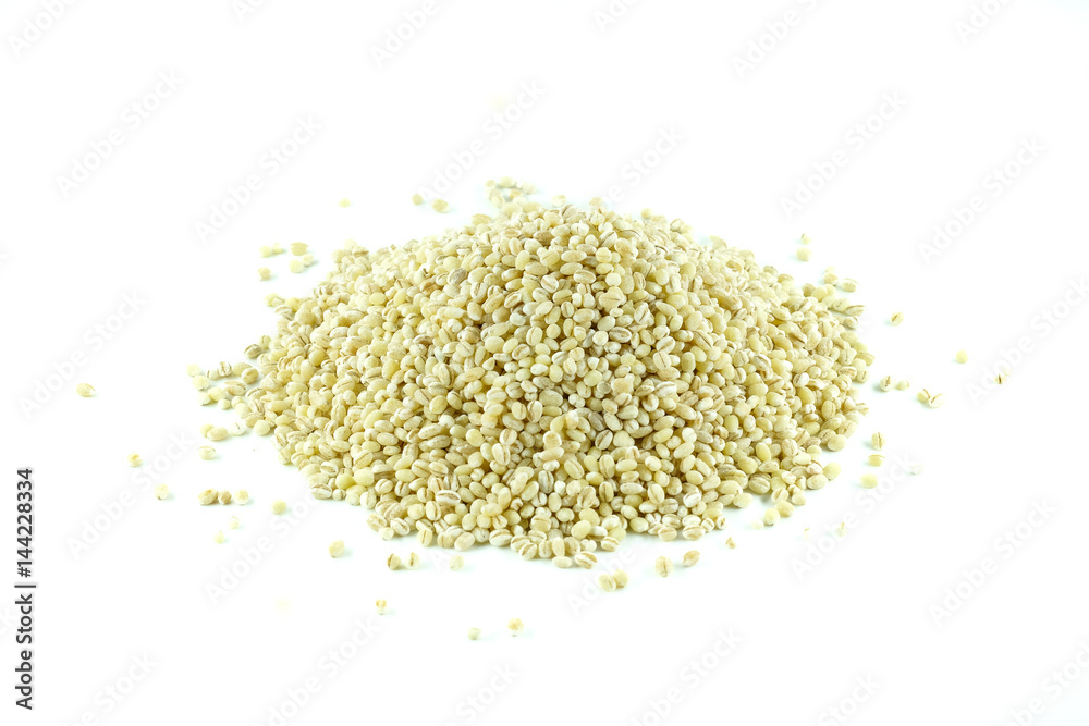 Barley on white background. Barley on white background.