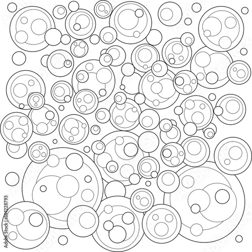 Black and white pattern for adult coloring book. Vector elements for design. Good for design of wrapping and textile.