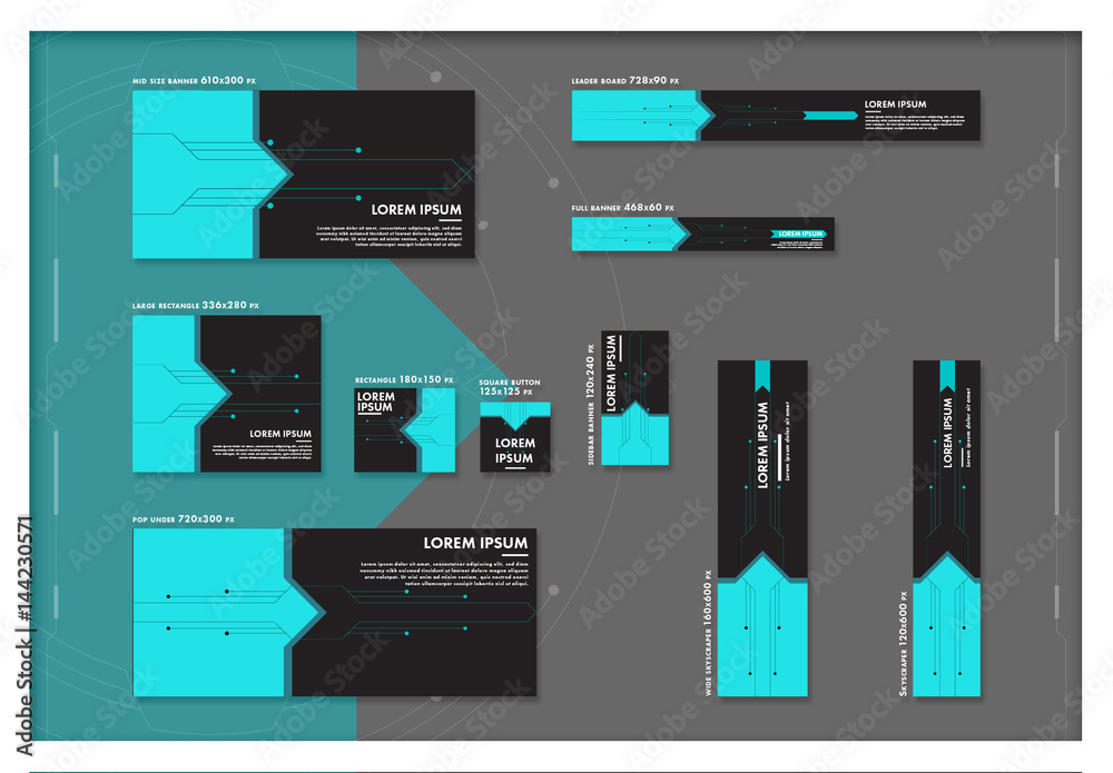 Ten Online Advertising Templates Stock Template Adobe Stock