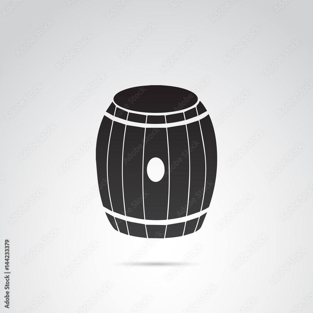 Barrel vector icon. Barrel vector icon.
