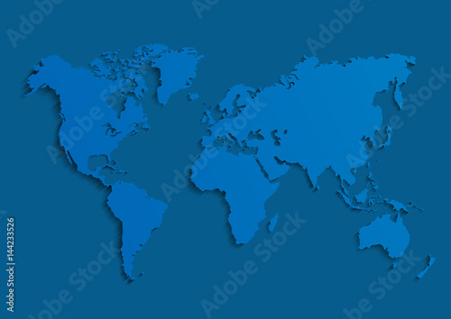 maps of the Earth's. world map. Vector illustration