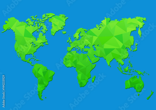 maps of the Earth. world map low poly. Vector illustration