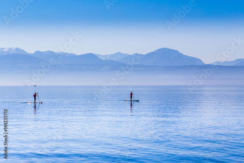Stand up paddle sur le lac Léman