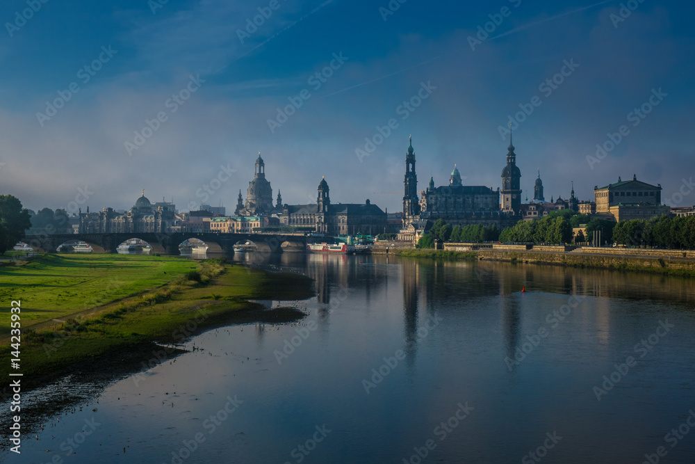 The  bridge on river of city Dresden, Germany