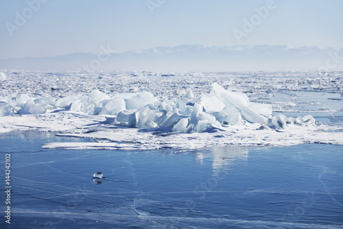 Lake Baikal ice. Winter landscape © Crazy nook