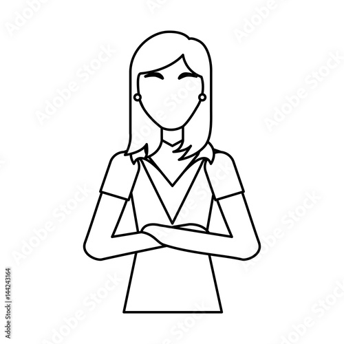 businesswoman avatar character icon vector illustration design