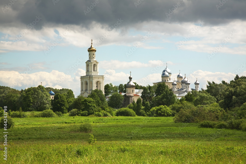 St. George's (Yuriev) Monastery in Novgorod the Great. Russia