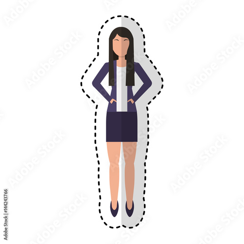 businesswoman avatar character icon vector illustration design © Gstudio