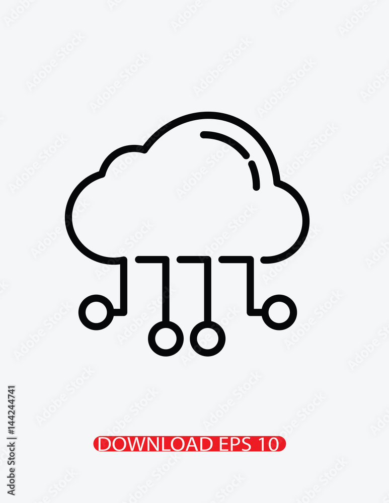 Cloud-computing icon, Vector Cloud-computing icon, Vector