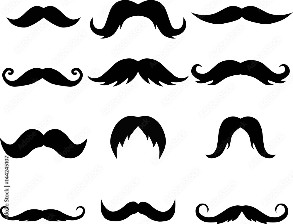 a variety of fashionable mustaches a variety of fashionable mustaches