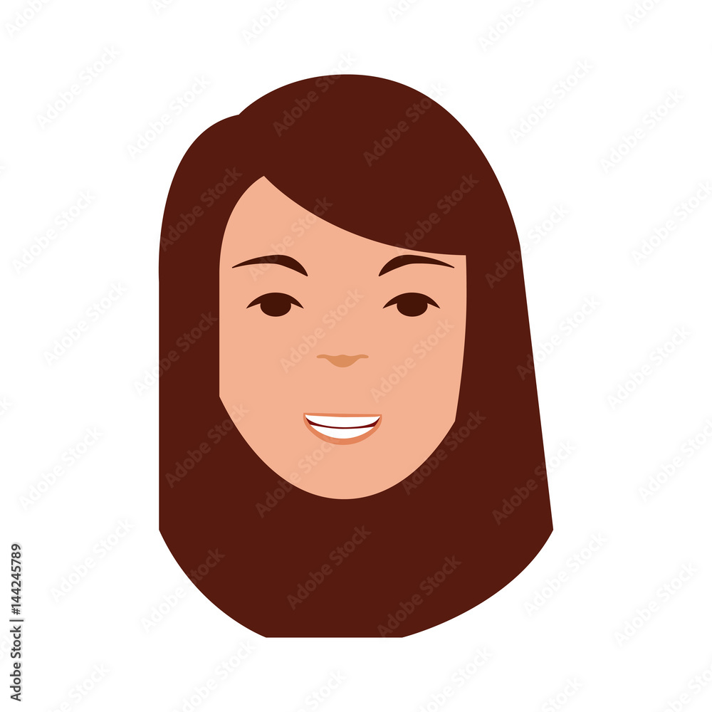 head woman character icon vector illustration design head woman character icon vector illustration design