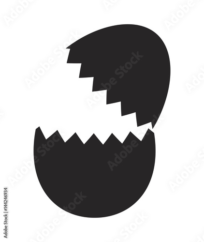 broken egg silhouette vector symbol icon design.