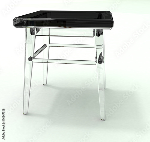 Transparent tabouret