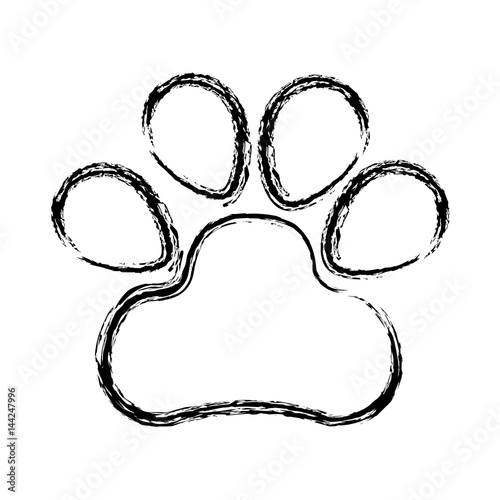 dog footprint isolated icon vector illustration design