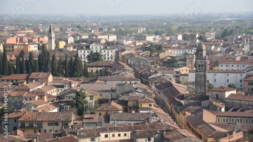 Verona old city, aerial view.