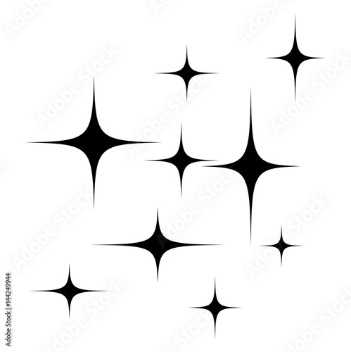 stars silhouette vector symbol icon design.