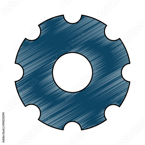 Gear machinery piece icon vector illustration graphic design