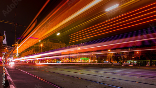 Photography Vienna by night at Schwedenplatz area